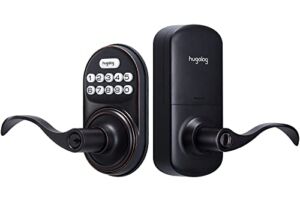 Hugolog Door Lock, Keyless Entry Door Lock, Door Locks with Keypads, 20 Sets of User Code, Auto-Locking, Anti-peep Code, Vacation Mode, Latch Bolt for Front Door, Back and Side Door, Bedroom Door