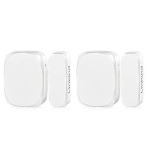 Linkind Door Window Sensor, Zigbee-White, for Use with Linkind Home Security System, Automation with Linkind Smart Zigbee LED Lights, Linkind Hub Required (NOT Included), 2-Pack