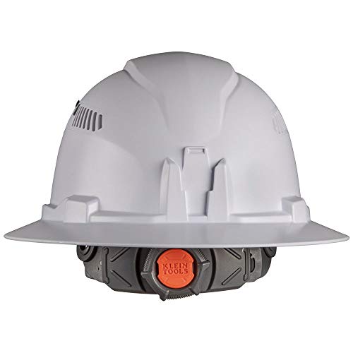 Klein Tools 60407RL Hard Hat, Rechargeable Headlamp, Vented, Full Brim Style, Padded Self-Wicking Odor-Resistant Sweatband, White | The Storepaperoomates Retail Market - Fast Affordable Shopping