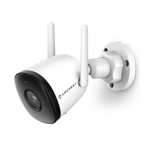 Amcrest SmartHome 4MP Outdoor WiFi Camera Bullet 4MP Outdoor Security Camera, 98ft Night Vision, Built-in Mic, 106° FOV, 2.8mm Lens, MicroSD Storage (Sold Separately), ASH43-W (White)