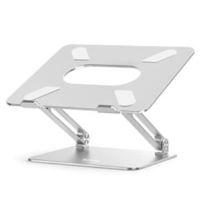 Laptop Stand, Boyata Laptop Holder, Multi-Angle Stand with Heat-Vent, Adjustable Notebook Stand for Laptop up to 17 inches, Compatible for MacBook Pro/Air, Surface Laptop, and so on (Silver)