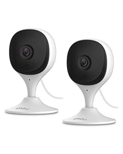 Imou Home Security Camera 2 Pack 1080P Baby Monitor with Night Vision, 2-Way Audio, Human Detection, Sound Detection, Plug in WiFi Indoor Camera Dog Cam with App, 2.4G Wi-Fi Only, Works with Alexa | The Storepaperoomates Retail Market - Fast Affordable Shopping