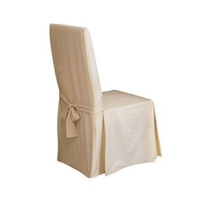 SureFit Duck Cotton Solid Dining Chair Slipcover – Full Length Relaxed Fit High Back Chair Cover / Perfect For Adding Accents To Your Dining Room