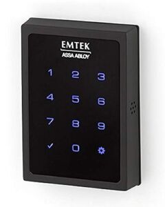 Emtek Empowered Motorized Touchscreen Keypad Smart Deadbolt – Connected by August, Flat Black Coated (US19), Model: EMP1101US19