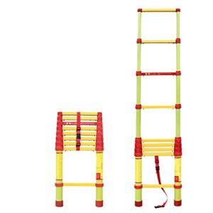 NEOCHY Lightweight Foldable Portable Telescoping Ladder Extension Multi-Purpose 10 FT One Button Retraction Aluminum Telescopic Extension Extendable Ladder