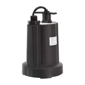 AmazonCommercial 1/3 HP Thermoplastic Submersible Utility Pump – Black