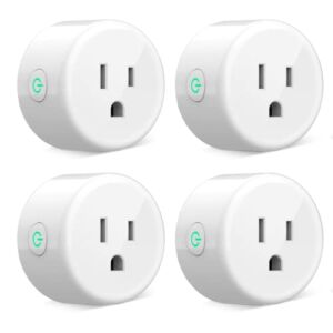 Mini Smart Plug, Wi-Fi Outlet Socket Work with Alexa and Google Home, APP Remote Control, Schedule Timer Function, No Hub Required, UL Certified, 2.4G WiFi Only (4Pack)