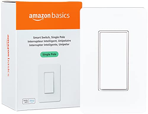 Amazon Basics Single Pole Smart Switch, Neutral Wire Required, 2.4 Ghz WiFi, Works with Alexa | The Storepaperoomates Retail Market - Fast Affordable Shopping