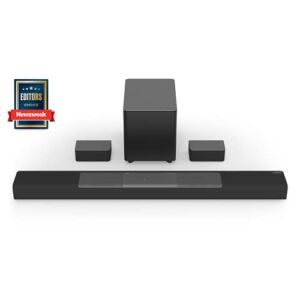VIZIO M-Series 5.1.2 Premium Sound Bar with Dolby Atmos, DTS:X, Bluetooth, Wireless Subwoofer, Voice Assistant Compatible, Includes Remote Control – M512a-H6