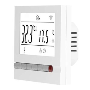 Smart Electric Heating Thermostat, LCD Display WiFi Programmable Baseboard Heater Thermostat APP Voice Control Works with 95-240V Alexa Google Assistant
