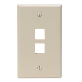 Leviton 41080-2IP 2-Port QuickPort Wall Plate, Ivory | The Storepaperoomates Retail Market - Fast Affordable Shopping