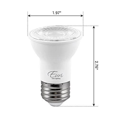 Euri Lighting EP16-7W4020ew Dimmable LED PAR16 E26 Base, 7W (50W Equiv.) 500lm, 80CRI, Warm White (2700K) 40° Beam Angle, Damp Rated UL, Energy Star 3YR 25K HR WTY | The Storepaperoomates Retail Market - Fast Affordable Shopping