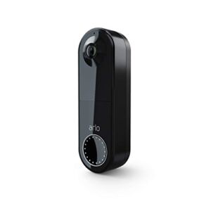 Arlo Essential Video Doorbell Wire-Free – HD Video, 180° View, Night Vision, 2 Way Audio, Direct to Wi-Fi No Hub Needed, Wire Free or Wired, Black – AVD2001B