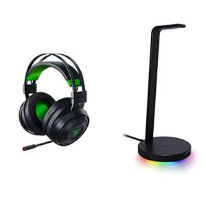 Razer Nari Ultimate for Xbox One Wireless 7.1 Surround Sound Gaming Headset Base Station V2 Chroma Bundle: Black/Green
