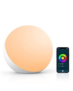 Upgraded Table Lamp, Dimmable App Wi-Fi Control Lamp with Scene Modes, Multicolor Smart Lamp for kids Compatible with Alexa & Google Assistant