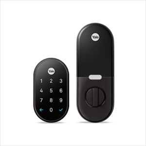 Google Nest x Yale Lock – Tamper Proof Smart Lock for Keyless Entry – Keypad Deadbolt Lock for Front Door – Works with Nest Secure Alarm System – Black Suede