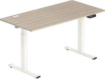 SHW 55-Inch Large Electric Height Adjustable Standing Desk, 55 x 28 Inches, Maple | The Storepaperoomates Retail Market - Fast Affordable Shopping