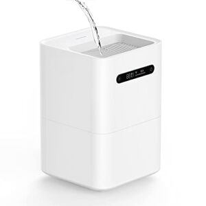 smartmi Evaporative Humidifiers, Cool No Mist Humidifiers for Bedroom, Air Humidifiers for Baby, 4L Top Fill, Self-Cleaning, Quiet, Smart APP Control, Auto Shutoff, Air-drying, Shockproof