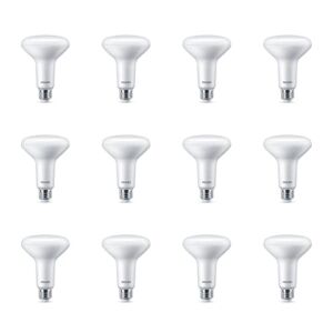 Philip LED Basic Frosted BR30, Dimmable, Eye Comfort Technology, 650 Lumen, Soft White (2700), 7.2W=65W, Title 20 Certified, E26 Base, 12PK, 12 Bulbs