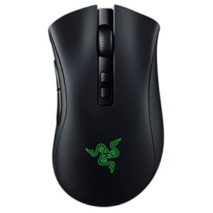 Razer DeathAdder V2 Pro Wireless Gaming Mouse: 20K DPI Optical Sensor – 3X Faster Than Mechanical Optical Switch – Chroma RGB Lighting – 70 Hr Battery Life – 8 Programmable Buttons – Classic Black