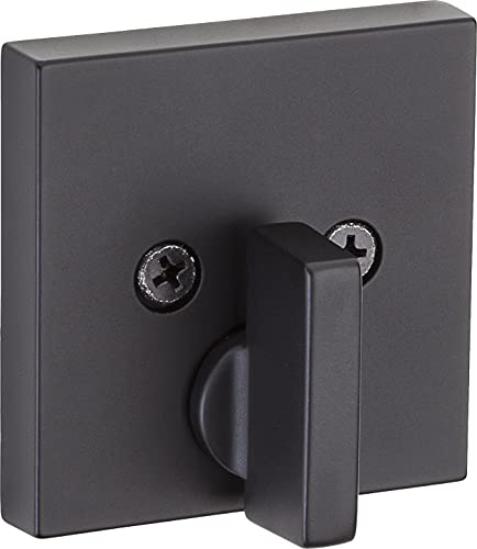 Kwikset Downtown 92580-030, Deadbolt Door Lock, Single Cylinder, Square Low Profile with SmartKey Re-key Security, Matte Black | The Storepaperoomates Retail Market - Fast Affordable Shopping