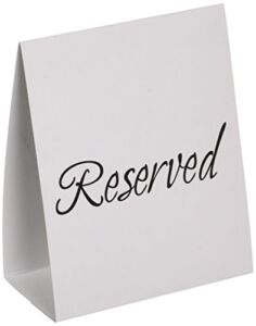 amscan Reserved Table Card Signage | Wedding and Engagement Party