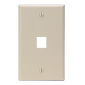 Leviton 41080-1IP 1-Port QuickPort Wall Plate, Ivory | The Storepaperoomates Retail Market - Fast Affordable Shopping