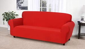 Madison Jersey Sofa Slipcover, Red
