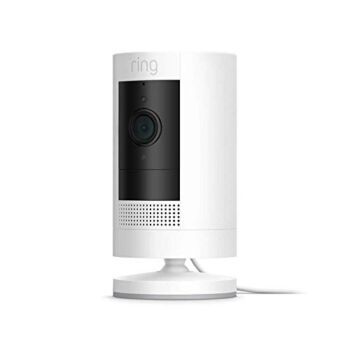 Ring Stick Up Cam Plug-In HD security camera with two-way talk, Works with Alexa – White | The Storepaperoomates Retail Market - Fast Affordable Shopping