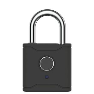 Fingerprint Padlock, Bluetooth Lock, Mobile APP, Smart Padlock , Water Resistant, USB Rechargeable,Suitable for Gym ,Outdoor,Warehouse, Sports,Suitcase, Bike, School, Fence and Storage