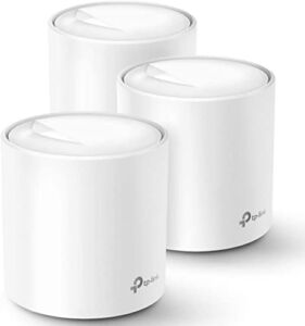 TP-Link Deco WiFi 6 Mesh System(Deco X20) – Covers up to 5800 Sq.Ft. , Replaces Wireless Routers and Extenders(3-Pack, 6 Ethernet Ports in total, supports Wired Ethernet Backhaul)