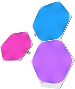 Nanoleaf Shapes Hexagons WiFi and Thread Smart RGBW 16M+ Color LED Dimmable Gaming and Home Decor Wall Lights Expansion Pack (3 Pack)