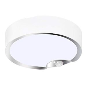TOOWELL Motion Sensor Ceiling Light Battery Operated Indoor/Outdoor LED Ceiling Lights for Closet Hallway Pantry Laundry Stairs Garage Bathroom Shower Porch Shed Wall 400LM Motion Activated Light