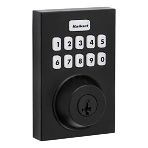Kwikset Home Connect 620 Keypad Connected Smart Lock with Z-Wave Technology Featuring SmartKey Security in Matte Black