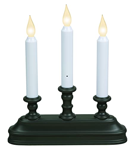 Xodus Innovations FPC1330A Battery Operated 10 inch Window Candles with Tilt to Change Flame Color and Dusk to Dawn Light Sensor Timer with 3 Candle Candelabra Base, Black/Antique Bronze | The Storepaperoomates Retail Market - Fast Affordable Shopping