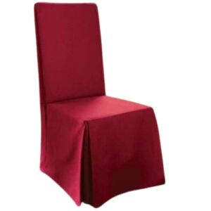 Sure Fit SF33880 Long Dining Chair Slipcover – Cotton Duck – Up To 42 Inches Tall – Machine Washable – 100% Cotton – Claret, 24 x 24 x 42″