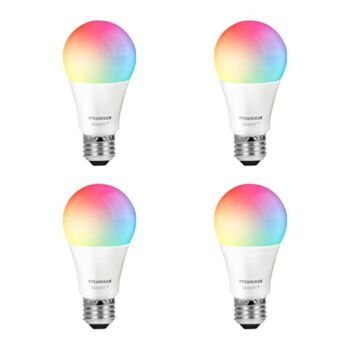 SYLVANIA Wifi LED Smart Light Bulb, 60W Equivalent Full Color and Tunable White A19, Dimmable, Compatible with Alexa and Google Home Only – 4 Pack (75674) | The Storepaperoomates Retail Market - Fast Affordable Shopping
