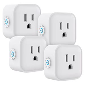 UltraPro Smart Plug WiFi Outlet Works With Alexa, Echo & Google Home, No Hub Required, App Controlled, ETL Certified 4 pack, 51411