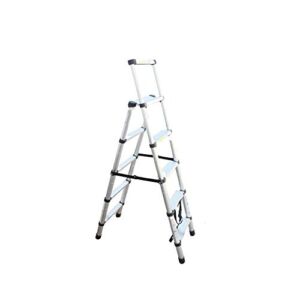 NEOCHY Lightweight Foldable Portable Telescoping Ladder Step Ladders Step Ladders Household Telescopicing Step Stool Multifunctional Non-Slip do Cleaning Hanging Mural Portable Aluminum Alloy Ladder