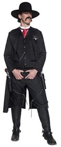 Smiffys mens Deluxe Authentic Western Sheriff Costume,Black,M – US Size 38″-40″