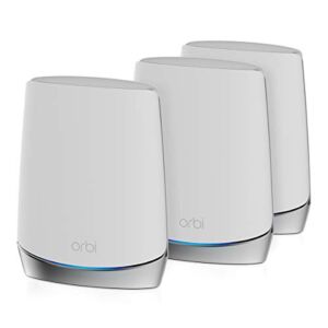 NETGEAR Orbi Whole Home Tri-Band Mesh WiFi 6 System (RBK753S) – with 1-Year NETGEAR Armor Internet Security – Router with 2 Satellite Extenders | Coverage up to 7,500 sq.ft, 40 Devices | 4.2Gbps