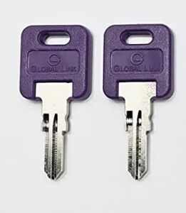 RV Motorhome Keys Global Link Keys Purple G305, 2 G305 Keys (G305), Purple, G301 – G391 Series Keys, New and Replaceable Keys, 2 G305 Keys (G305), Fits RV Motorhomes