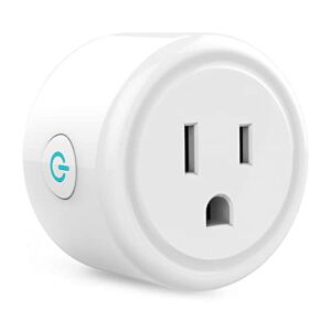 Mini Smart Plug, WiFi Outlet Socket Works with Alexa and Google Home, Remote Control with Timer Function, No Hub Required, ETL FCC Listed (1 Pack), White