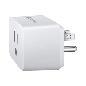SAMSUNG SmartThings Wi-Fi Plug In Outlet for Smart Home Control Connected Devices, Monitor Energy Usage, Operate with Voice Commands, No Hub Required, White