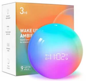 Swarmir Sunrise Alarm Clock,Sun Simulation Wake up Light,16 Natural Sounds and 9 Lighting Effects, White Noise Machine , for Heavy Sleepers Compatible,Teenage Boys Ideas Gifts for Teen Girls