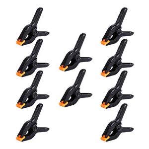 10 Packs of 3.5 inch Professional Plastic Small Spring Clamps Heavy Duty for Crafts or Plastic Clips and Backdrop Clips Clamps for Backdrop Stand,Photography, Home Improvement and so on