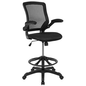 Flash Furniture Office Seating, 27″W x 27″D x 42″ – 49.5″H, Black