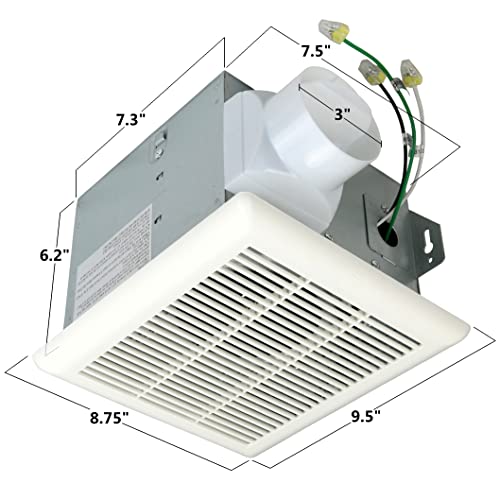 Harrier Hardware Very Quiet Bathroom Exhaust Ventilation Fan 70 CFM, 2.0 Sone | The Storepaperoomates Retail Market - Fast Affordable Shopping