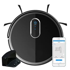 WI-FI Robot Vacuum, Tangle-Free Robot Vacuum Cleaner 2000Pa Strong Suction, Quiet 55dB Low Noise Robotic Vacuum,Matching Alexa, Google Voice Control,Ideal for Hardfloor, Carpet, Tiles Using