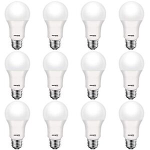 Energetic 75W Equivalent A19 LED Light Bulb, 2700K Soft White, Non-Dimmable LED Light Bulb, 1200lm, UL Listed, E26 Medium Base, 12 Pack